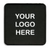 customized black square patch